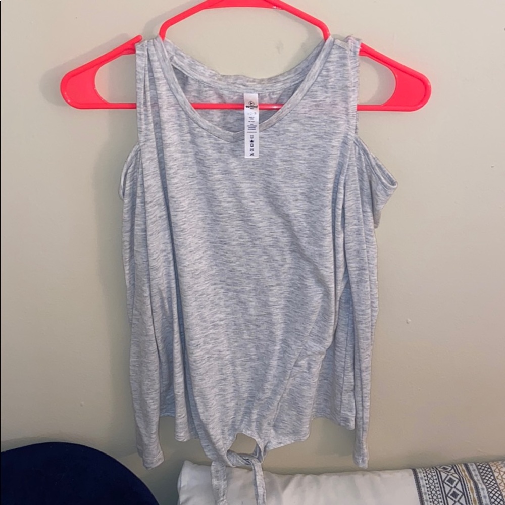 Grey off the shoulder top